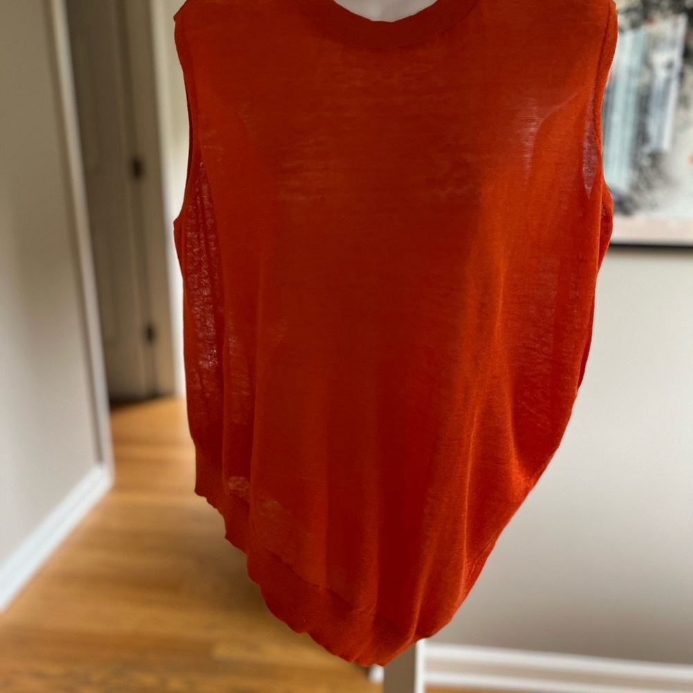 THEORY LINEN BLEND SLEEVELESS TOP - Picture 5 of 8